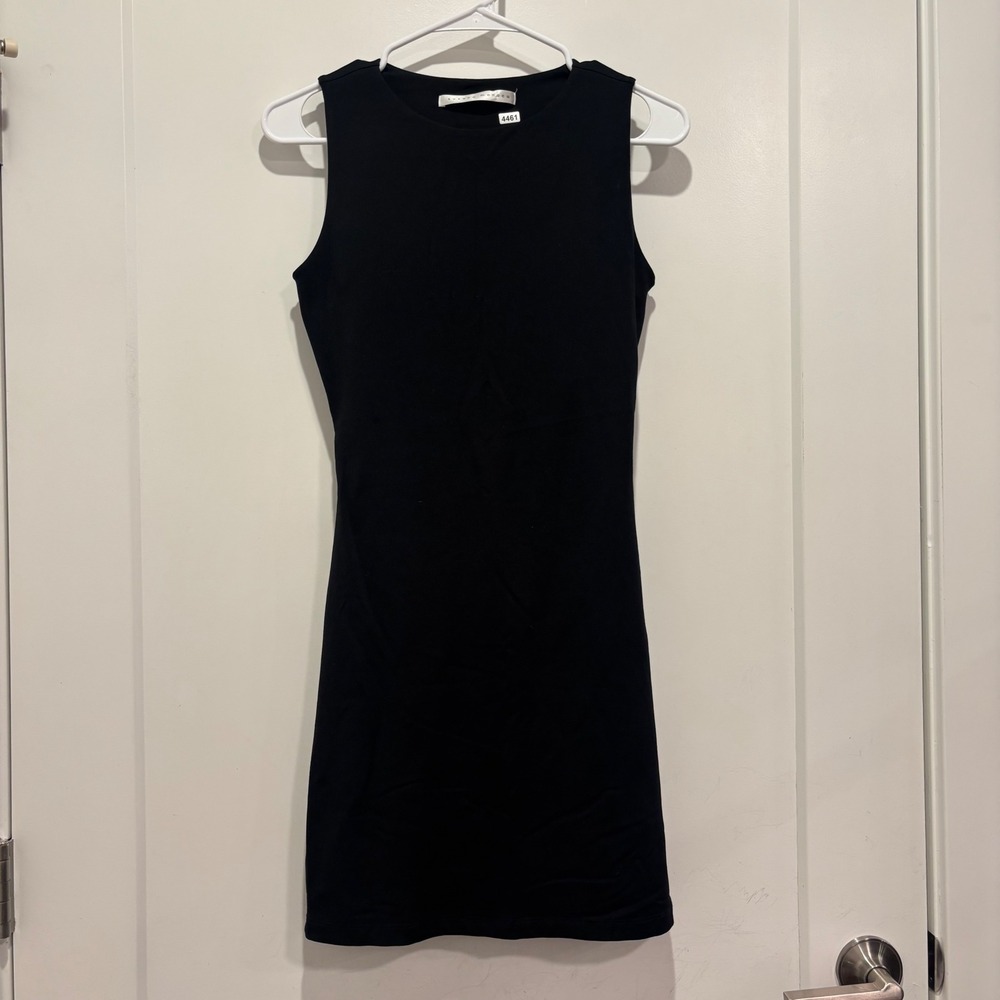 Susana Monaco Black Sleeveless Cutout Back Bodycon Mini Dress Size S